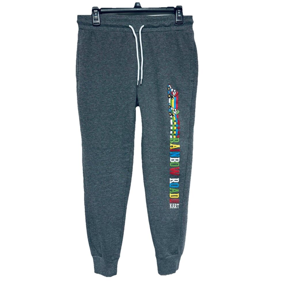 Mario Kart Rainbow Road Gray Jogger Sweatpants Women's / Unisex M